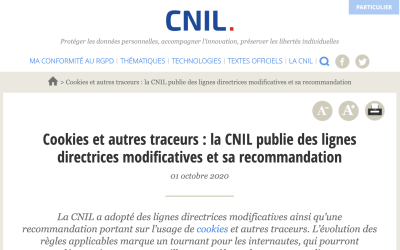 La CNIL publie ses nouvelles recommandations cookies